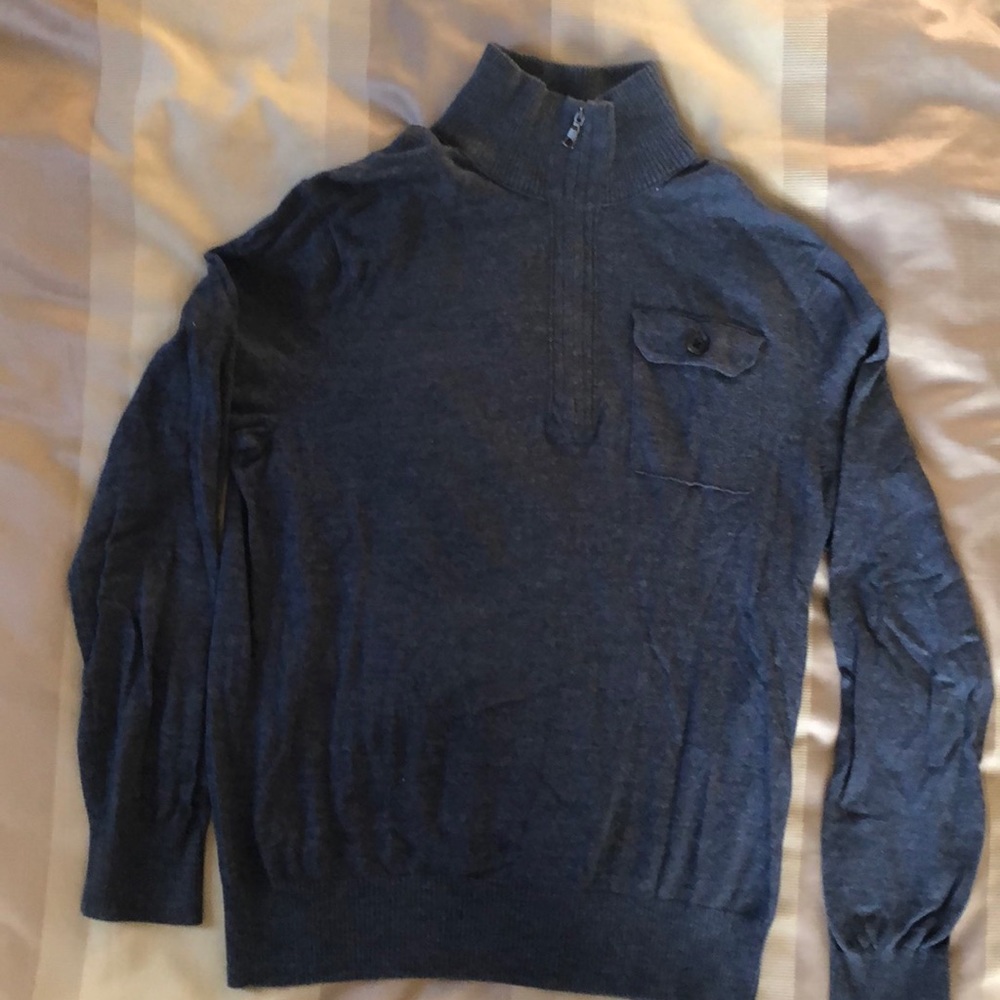 1/4 zip sweater w/ pocket